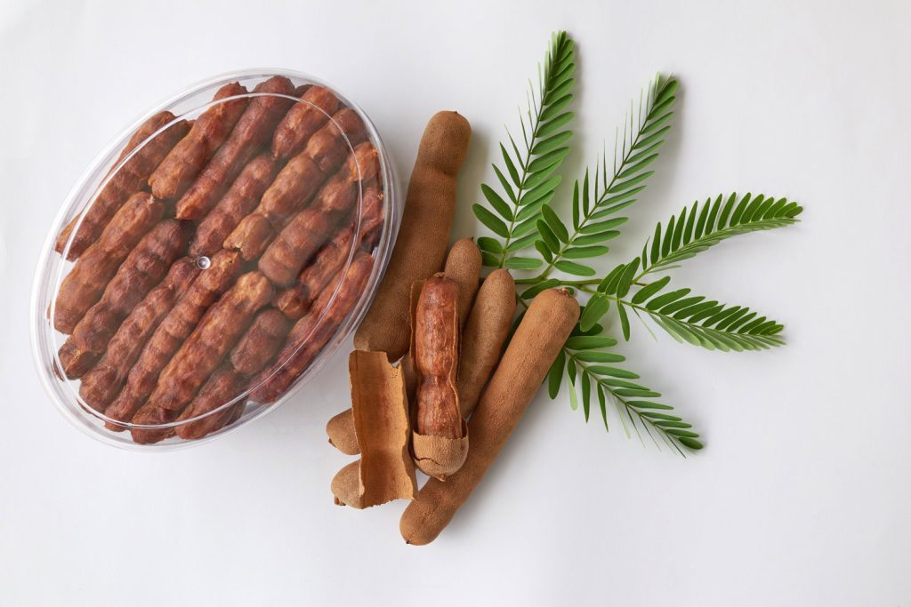 Sweet tamarind in clear package from a farm in Thailand