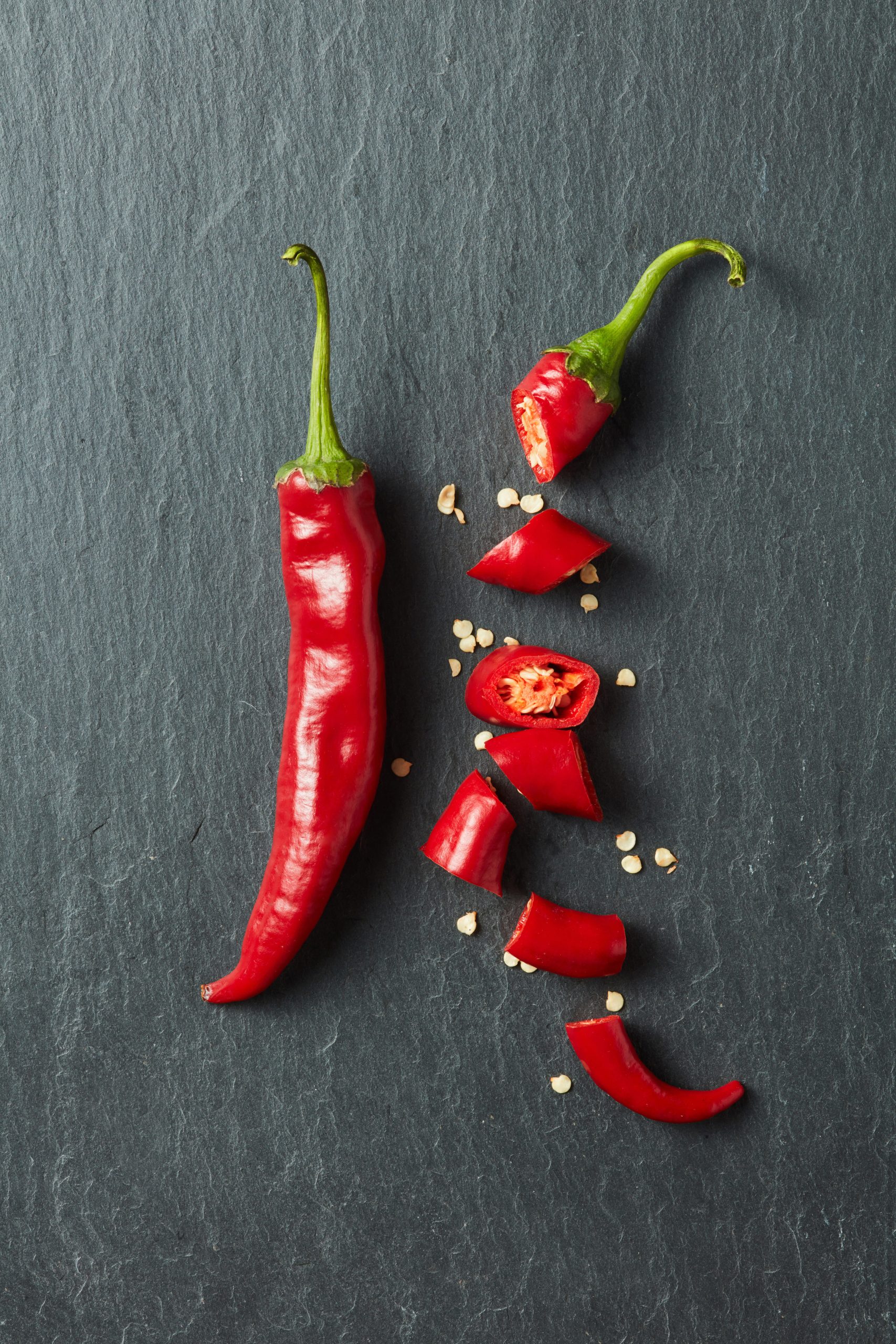 Fresh Thai red chili sliced